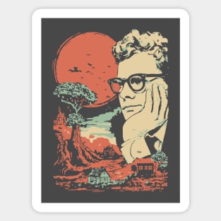 The Anxious Mind - Surreal Portrait of an Intellectual Sticker